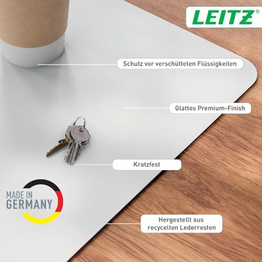 Leitz Велике ігрове килимк для миші, сірий, 100 x 40 см, з антиковзаючим покриттям, для офісу та геймінгу