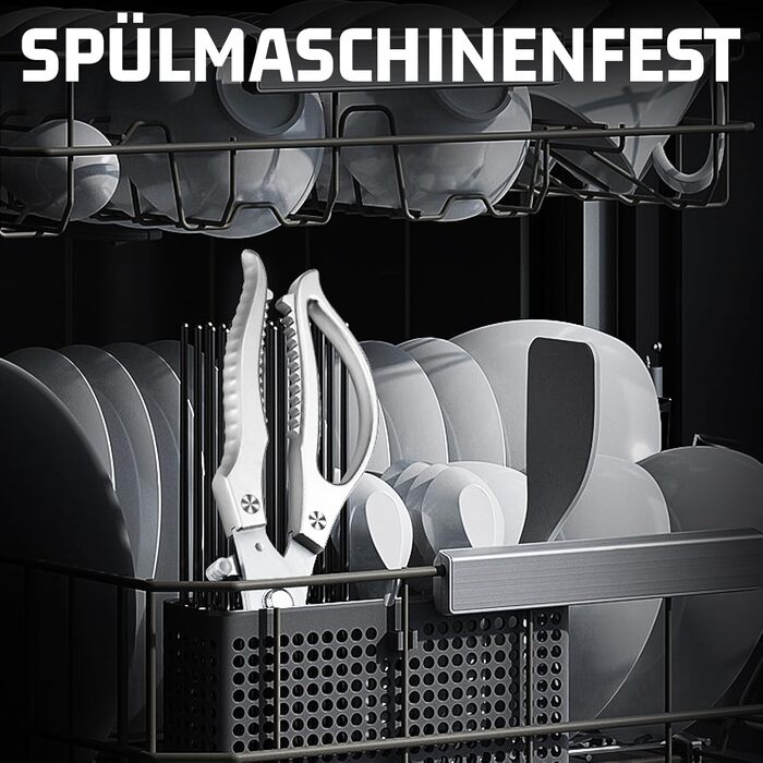 Ніж для курки з нержавіючої сталі Plys: професійний кухонний ніж для птиці, ріже кістки, сріблястий