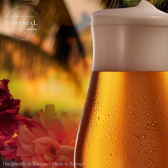 Набір пивних келихів Pilsner 500 мл (6 шт) Crystalline Glass - Келихи для пива, пивні тульпи 0.5 л