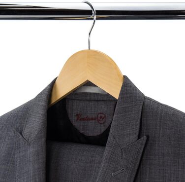 Дерев'яні вішалки для одягу Hangerworld, 10 шт., з антиковзним вигином для штанів та поворотним гачком 360°, ширина 45 см, для сорочок, блузок, светрів, курток та штанів/спідниць