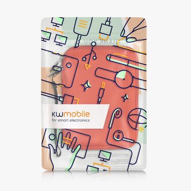 Чохол для eReader kwmobile - Неопренова сумка-чохол, захисний кейс - 17 x 12 x 2 см, внутрішні розміри 6' eReader (6' eReader, помаранчевий)