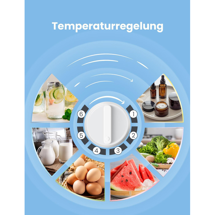 Mini холодильник Comfee RCD50WH2(E) 43L з відділенням для льоду – для дому, офісу, кімнати. Швидке охолодження, регулювання температури, білий колір.