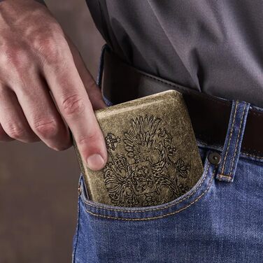 Елегантне металеве тютюно-випарювач для 20 сигарет Adler (Золотий)