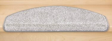 Ступінчасті килимки Kettelservice-Metzker Ventura напівкруглі сірого кольору (15 шт.) - захист для сходів