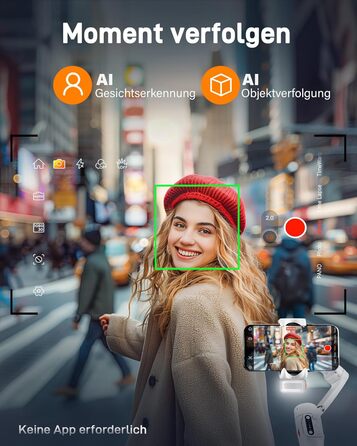 Hohem iSteady V3 - Стабілізатор для смартфона з контролером, AI-трекером та розсувним штативом, 3-осьовий