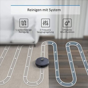 Робот-пилосос Tesvor S6 з функцією миття, лазерна навігація, карта приміщення в реальному часі, потужність всмоктування 2700PA, видалення алергенів та шерсті тварин, сумісний з док-станцією (продається окремо)