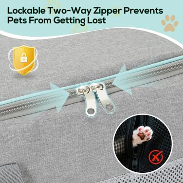 Транспортна сумка Cozary для котів та собак, переноска для тварин, сіра (44x30x30 см)