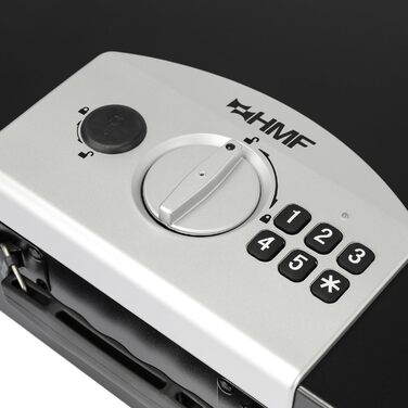 Сейф для документів HMF 1006-02 з електронним замком | 32,5 x 25,5 x 12,5 см | DIN A4 | Чорний