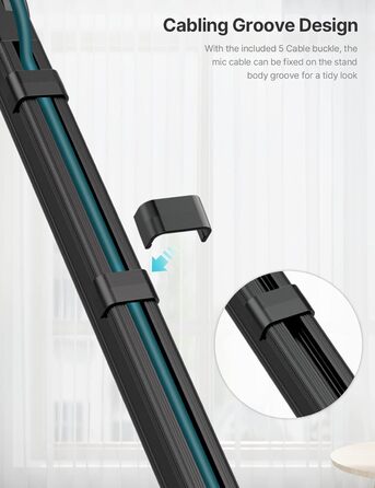 Тримач для мікрофона ULANZI LS24 - професійний, міцний, для студії, стрімінгу, подкастів, broadcast, з адаптерами 3/8' та 5/8'