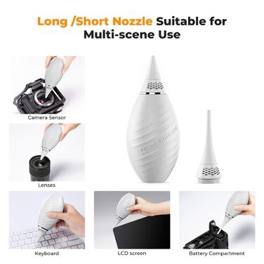 Набір для чищення фото- та відеокамер K&F Concept 10-в-1: об'єктиви, смартфони, сенсори. З мікрофіброю, продувальником та рідиною для чищення.