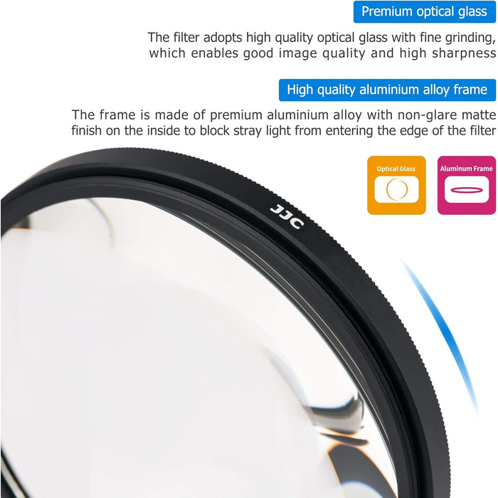 Набір макрофільтрів JJC 58 мм (+2, +4, +8, +10) для Canon EOS 90D 80D 5DII 5DIII 60D 70D та інші камери з об'єктивом 58 мм + чохол для фільтрів