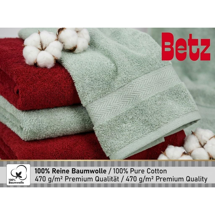 Набір рушників Betz Premium 12 предметів, 100% бавовна, Oeko-TEX, 470 г/м², колір сіно-зелений/ялиновий (2 банні, 4 ручні, 2 гігієнічні, 2 для мила, 2 рукавички)