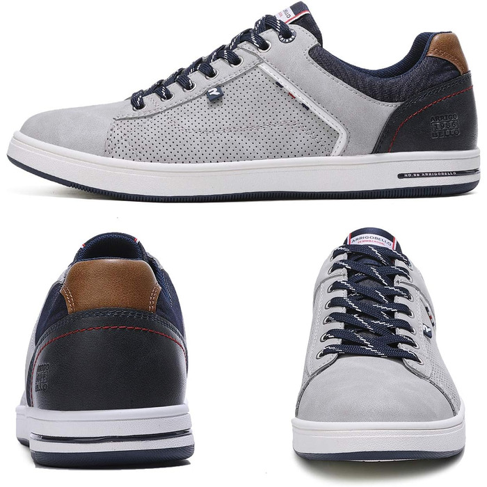 ARRIGO BELLO Кросівки чоловічі білі/срібні, спортивні, для ходьби та бігу, розміри 41-46, EU 42