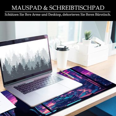 Килимок для миші Octopus, фіолетовий, 80x30 см, XL, великий, для геймінгу, під клавіатуру, килимок на стіл, Desk Pad