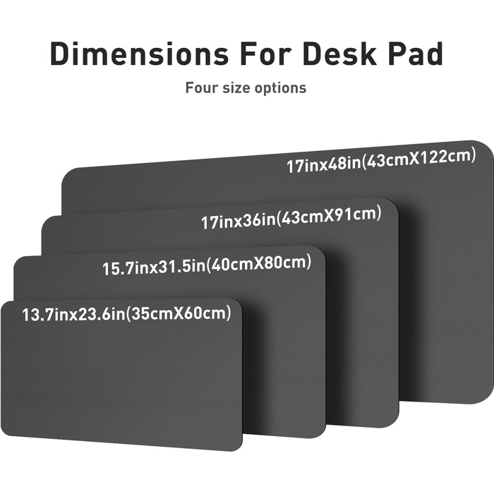 Підкладка для столу Aothia, килимок для миші з шкіри та антиковзкого замшу, багатофункціональна офісна підкладка для ноутбука, захист столу для офісу/дому (60x35 см, сірий)