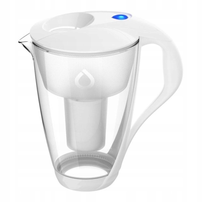Скляний фільтр-кувшин Dafi CRYSTAL LED білий + 8 змінних картриджів Classic