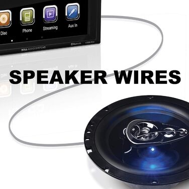 Набір кабелів для підсилювача BOSS AUDIO KIT2 8 AWG, монтажний комплект для авто, силовий кабель 3,27 мм, RCA, багатобарвний