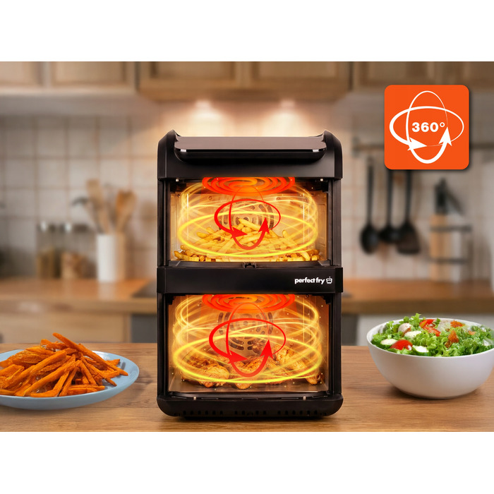 Аерофритюрниця вертикальна FR300 2700W, дві кошики, 10л