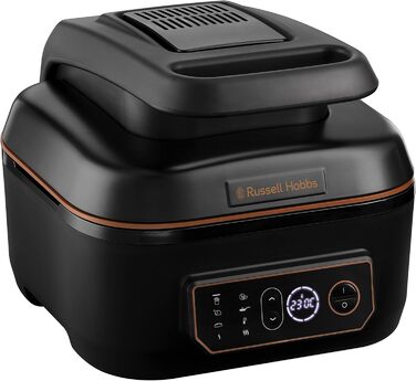 Аерофритюрниця Russell Hobbs SatisFry XL 5,5 л, мультифункціональна, Rapid Air, електрична, гриль, мультикухар, антипригарна, підходить для посудомийної машини, верхнє та нижнє нагрівання, повільне приготування, випічка, модель 26520-56