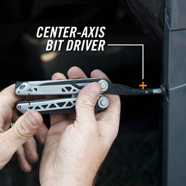 Gerber Multi-Tool with 12 functions, Dual Force, includes holster, with one-hand opening and frame-lock locking mechanism, overall length: 12 cm, 30-001613