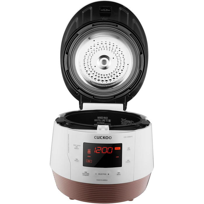 Мультиварка CUCKOO CMC-QSB501S iCook Q5 Premium з антипригарним покриттям, 4.75 л, 8-в-1, з голосовим керуванням та 3D нагріванням