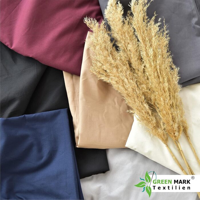 GREEN MARK Textiles 2-Pack Classic Fitted Sheets Bed Sheet 100% Cotton without Elastic Various Sizes and Colors Size: 150x250 cm, anthracite grey
