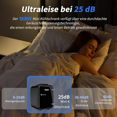 Міні-холодильник YASHE 4L для косметики та напоїв, 220V/12V, термоелектричний, чорний