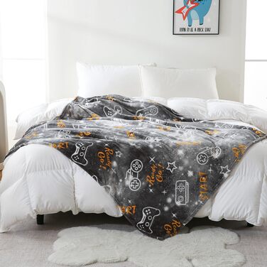 Плед з принтом джойстика SOCHOW, 127 x 150 см, теплий фліс для дітей та дорослих