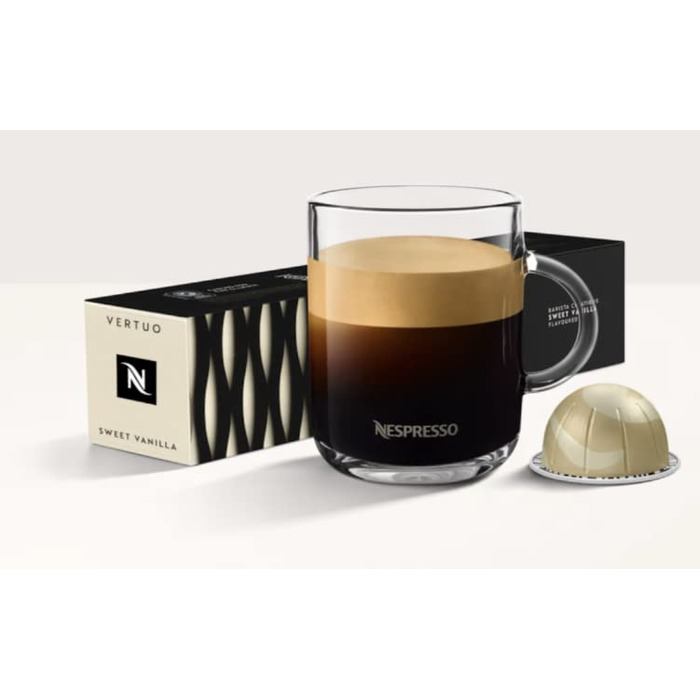 Капсули Nespresso Vertuo Barista Creations - Золотий Карамель, Солодке Ванільне, Багатий Шоколад, Обсмажений Лісовий Горіх, 40 шт.