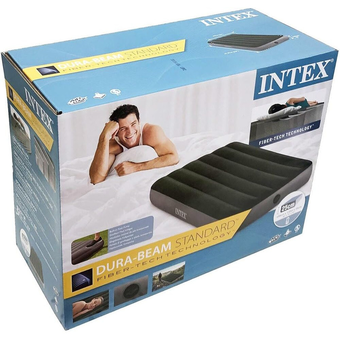 Надувний матрац Intex Twin DURA-Beam Downy з підніжкою