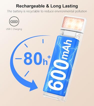 LED лампа для читання Gritin з USB-C, кріплення-прищіпка, регулювання яскравості, 3 кольори, для книголюбів