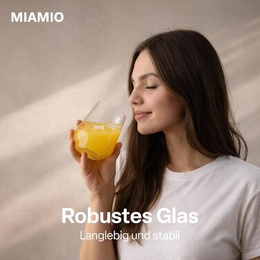 Набір склянок MIAMIO Riva 12 шт (420 мл + 460 мл) для води, соку, коктейлів - міцне скло, можна мити в посудомийці