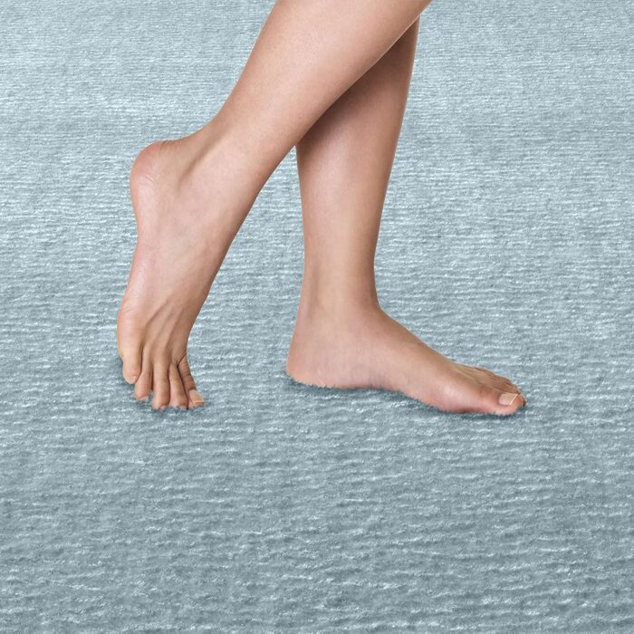 Килимок для ванної Taracarpet Fiona, антиковзаючий, миючий, 50x80 см (Світло-блакитний), 80x150 см (Прямокутний)