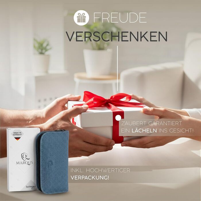 Набір для манікюру Solingen marQus: 6 предметів з нержавіючої сталі в м'якому кейсі з джинсової тканини