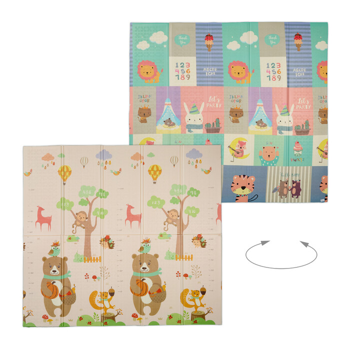 Relaxdays Foldable Play Mat - Animals