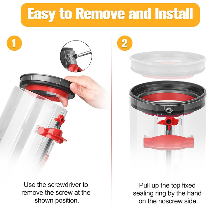 Dyson V10 & V12 Dust Bin Replacement - Genuine Part 969509-01