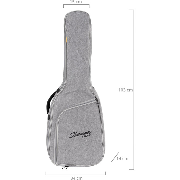 Чохол для гітари Shaman WGB-115 GY Premium-Line - Водовідштовхуючий, міцний, з рюкзак-переноскою та кишенею для аксесуарів