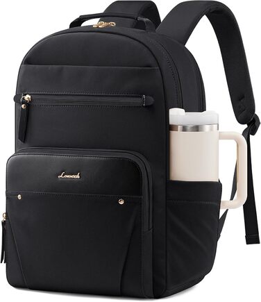 Рюкзак для ноутбука LOVEVOOK, 15.6 дюймів, чорний: водонепроникний, для роботи, навчання, подорожей