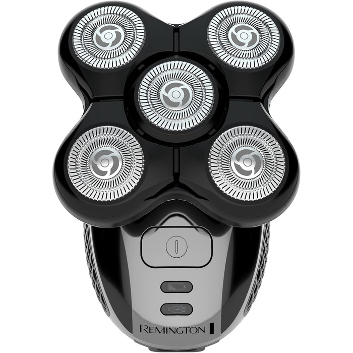 Електричний голкоструй Remington XR1501 для гоління голови: 5 голкових насадок, гоління 0,2 мм, тример, чорний