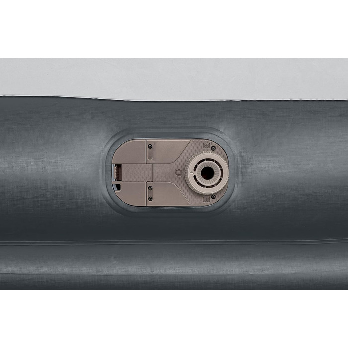 Надувний матрац Novaluxe з вбудованим електронасосом та подушкою, сірий 191x97x38 см