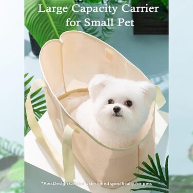 Сумка-переноска для собак і котів, літня, дихаюча сітка, пляжна сумка, переноска для цуценят, м'яка, складана, для подорожей на відкритому повітрі (жовта, M)