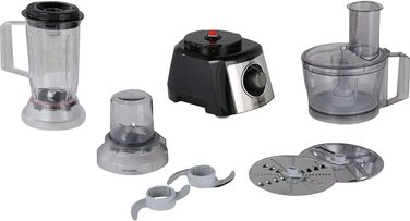 Кухонний комбайн Bosch MultiTalent 3 Plus MCM3PM386, 900 Вт, 50 функцій, 2,3 л чаша, 1 л блендер, універсальний ніж, насадки для нарізки і натирання, вінчик для збивання, чорний