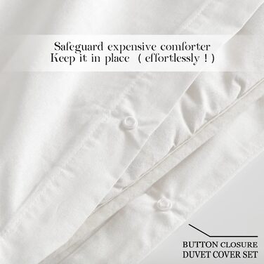 Комплект постільної білизни Sapphire Collection - простирадло та наволочки, без прасування, з перкалю, для спальні (одинарне ліжко, білий)