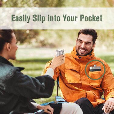 Набір стаканів з нержавіючої сталі SELFLA – стакани та пляшка для кемпінгу, подорожей, альпінізму та пригод – легкі, міцні, легко миються