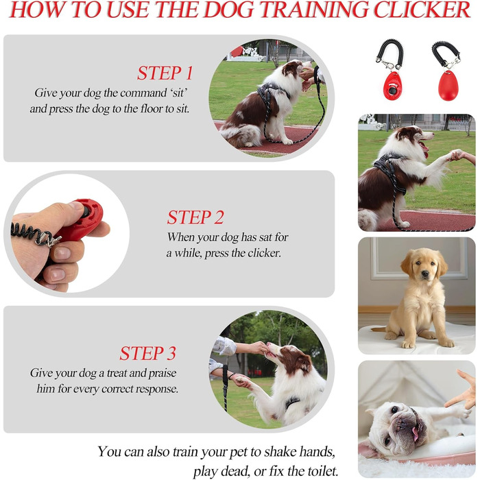 Сумка для ласощів для собак COOWONE з тренувальним клікером, водонепроникна, з тримачем для пакетів, чорна та рожева