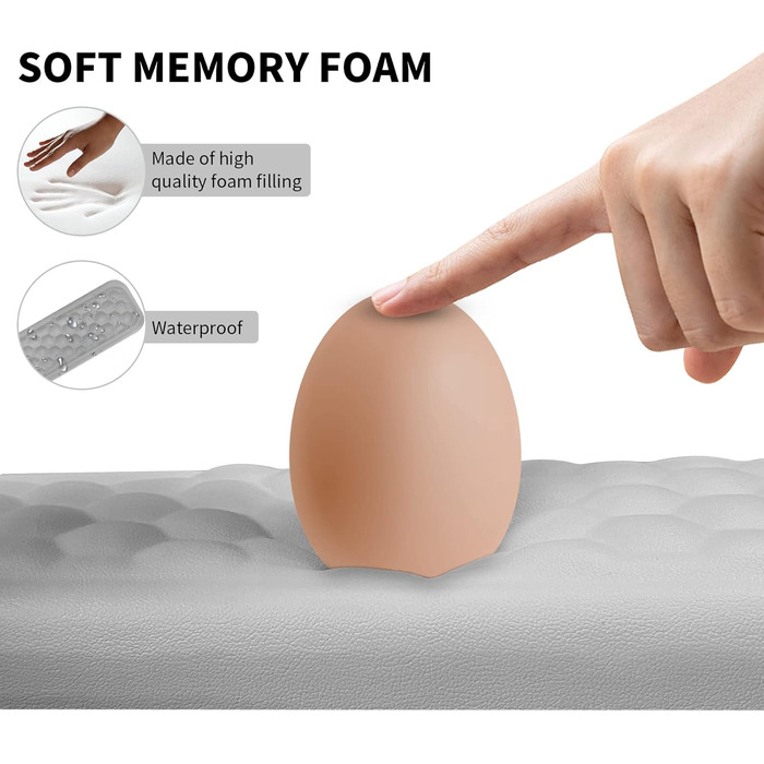 Підставка для зап'ястя Giecy для клавіатури та миші, Memory Foam, ергономічна, з антиковзаючою основою, для офісу, ноутбука, геймінгу (білий/сірий)