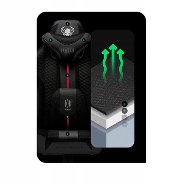 Ігрове крісло Diablo Chairs X-Player 2.0, тканина, чорно-сіре