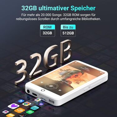 MP3 плеєр Bluetooth WiFi Android 13, 4