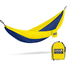 Гамак для кемпінгу ENO DoubleNest, 1-2 особи, лімітована серія, кольори ATC Violett / Blaugrün (Sapphire/Yellow)
