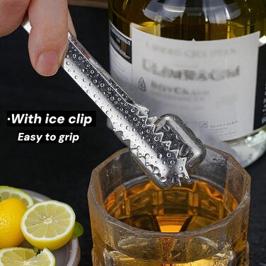 Набір віскі для чоловіків: шейкер з декомпресією, 2 склянки віскі, 8 кубиків льоду з нержавіючої сталі - подарунок для чоловіків, тата, брата, батька